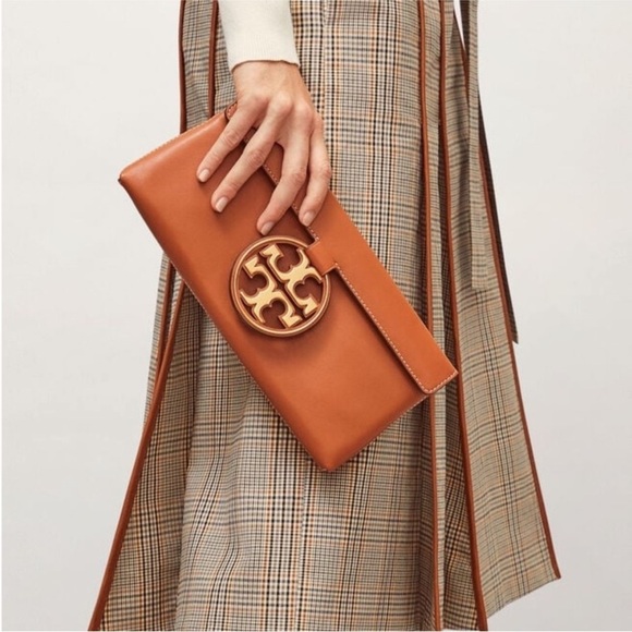Tory Burch Handbags - Tory Burch Women's Miller Metal Clutch in Aged Camello